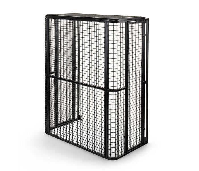 HVAC security cages Australia, air conditioner protection cages, outdoor unit enclosure, condenser safety cage.
