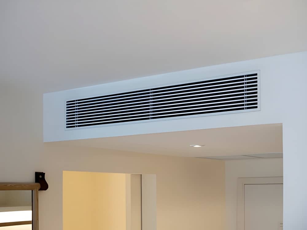 Bulkhead air conditioner, ceiling-mounted air conditioner, energy-efficient bulkhead AC, inverter bulkhead unit, quiet bulkhead air conditioner, residential bulkhead AC, commercial ceiling AC, HVAC ceiling-mounted unit.
