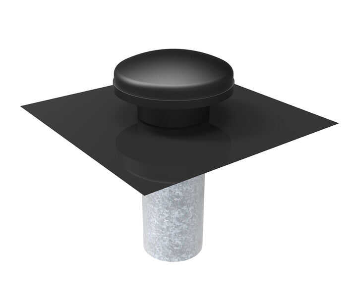 ROOF VENT BLACK ALUMINIUM RVBKALU
