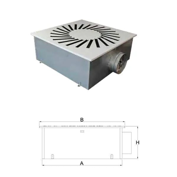 PLENUM BOX SWIRL DIFFUSER 595X595-200 PBS200