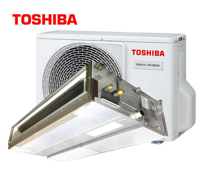 Toshiba air conditioning unit on a white background