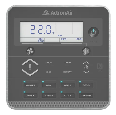 ACTRON 7-DAY DUCTED CONTROLLER W/D GREY LR7-1G