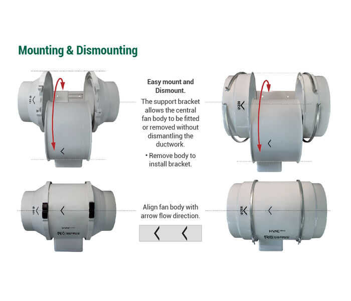 RX INLINE FAN 2 SPEED 125mm RX125