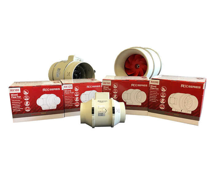 RX INLINE FAN 2 SPEED 100mm RX100