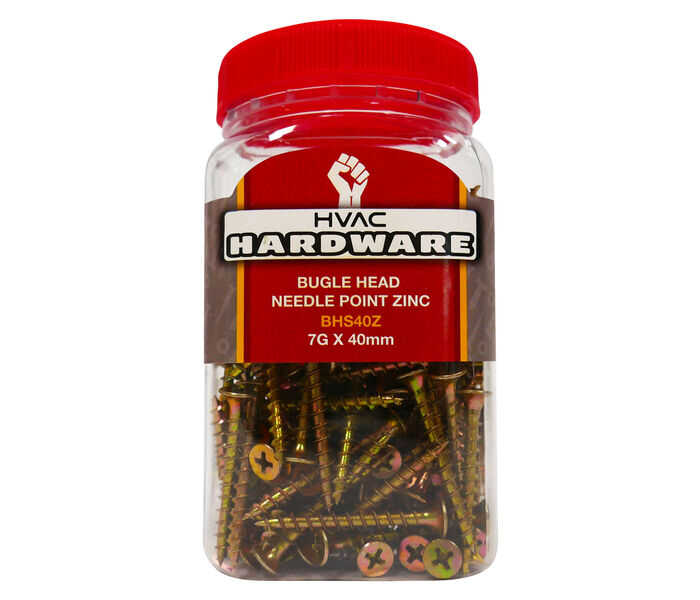 BUGLE HEAD NEEDLE POINT ZINC 7Gx40mm JAR 200 BHS40Z