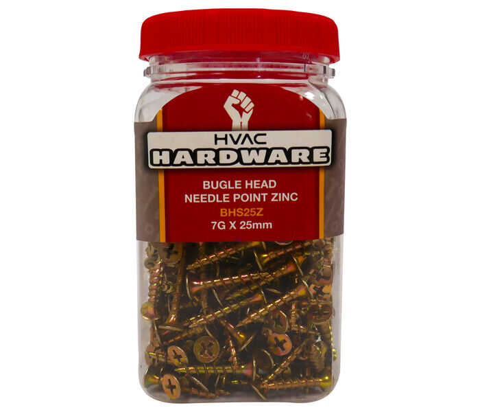 BUGLE HEAD NEEDLE POINT ZINC 7Gx25mm JAR 300 BHS25Z