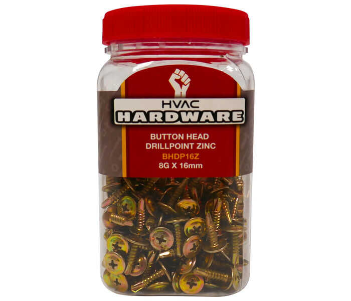 BUTTON HEAD DRILLPOINT ZINC 8Gx16mm JAR 300 BHDP16Z