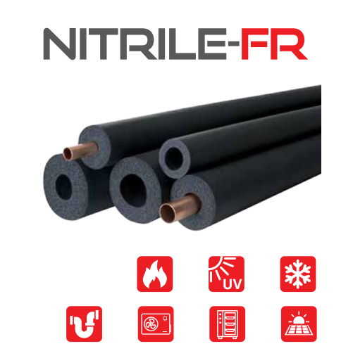 NITRILE FR PIPE INS 9x22mm-2M (7/8") NFR0922