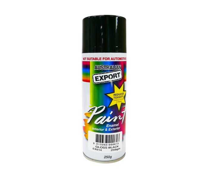 SPRAY PAINT GLOSS BLACK 250g SPGB